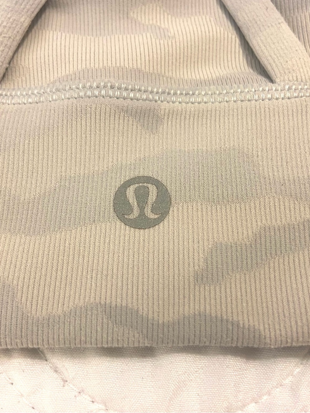 lululemon athletica Women’s Light Beige & Gray Camo Sports Bra